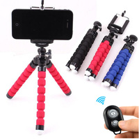 Mini Flexible Octopus Sponge Tripod with Holder for Xiaomi Huawei Samsung Iphone Mobile Phones Tripod with Remote for Phones