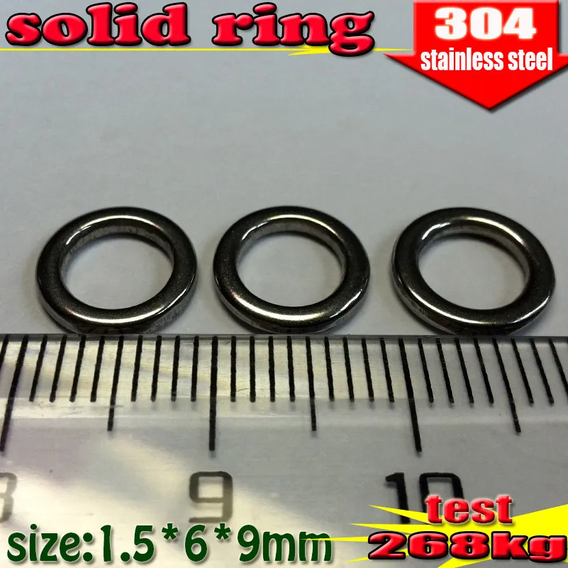 2018new the 304 material fishing solid rings professional quality 9MM quantily: 100pcs/lot