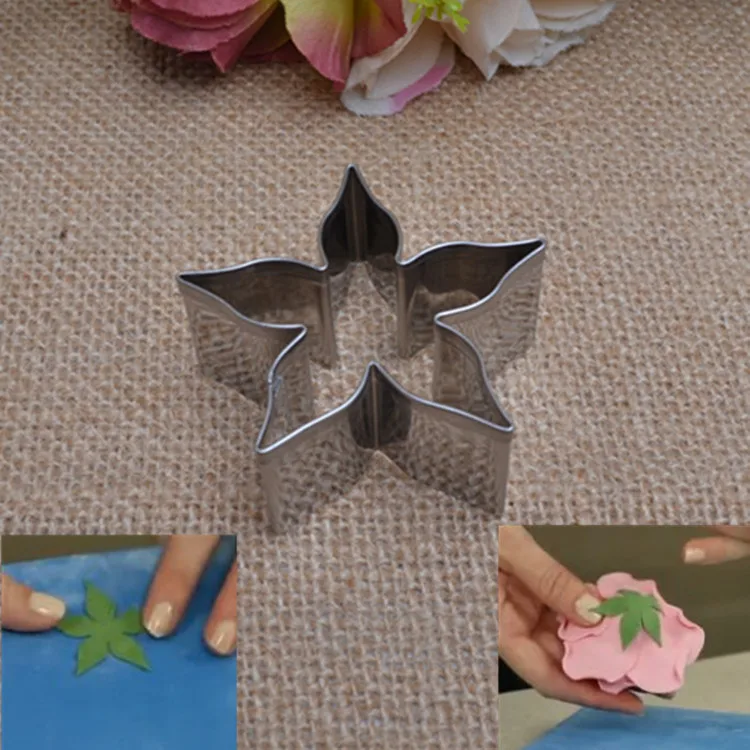 Pinch Flowers Fondant Cake Tool Rose Receptacle Pentas Shape Cookie Cutters Cooking Tools E932