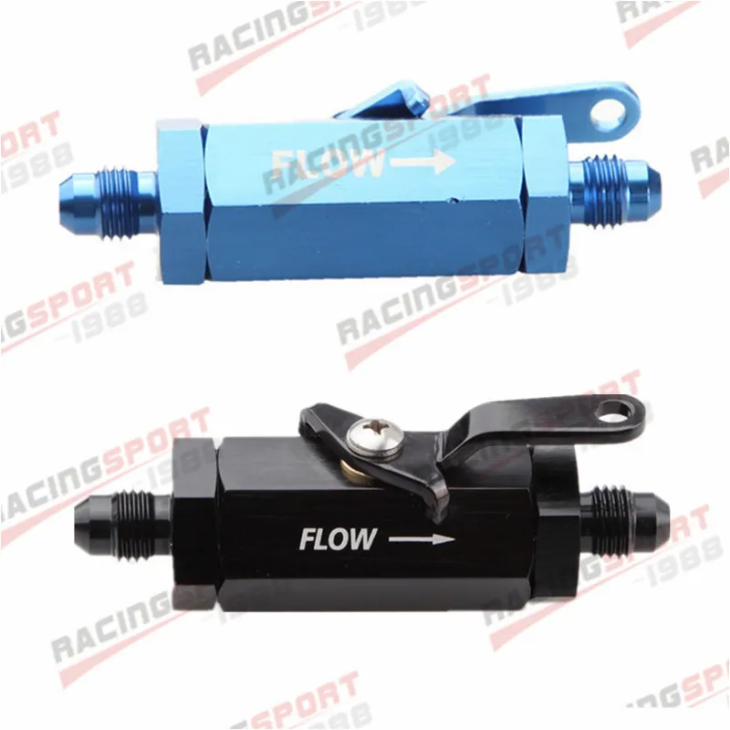 

-4AN 4AN AN4 AN-4 SHUT OFF VALVE FITTING ALUMINUM black/BLUE