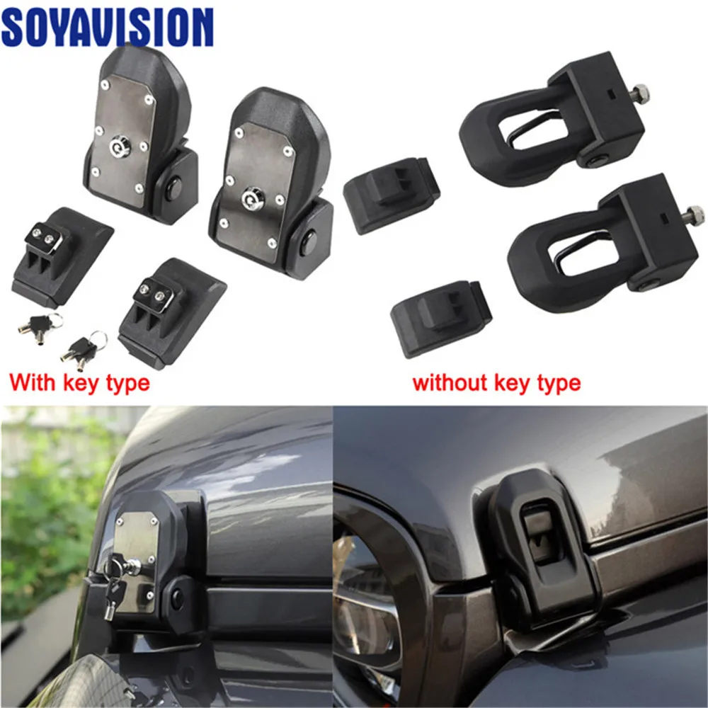 Anti-theft Hood Latches Catch for Jeep Wrangler JL JLU 4XE Rubicon Sahara Sport Gladiator JT 2018-2023 Car Exterior Accessories