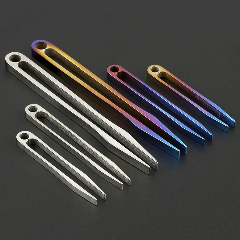 S/M/L Blue Titanium Alloy Portable Small Tweezers Silvery Mini Clip EDC Outdoor Tools