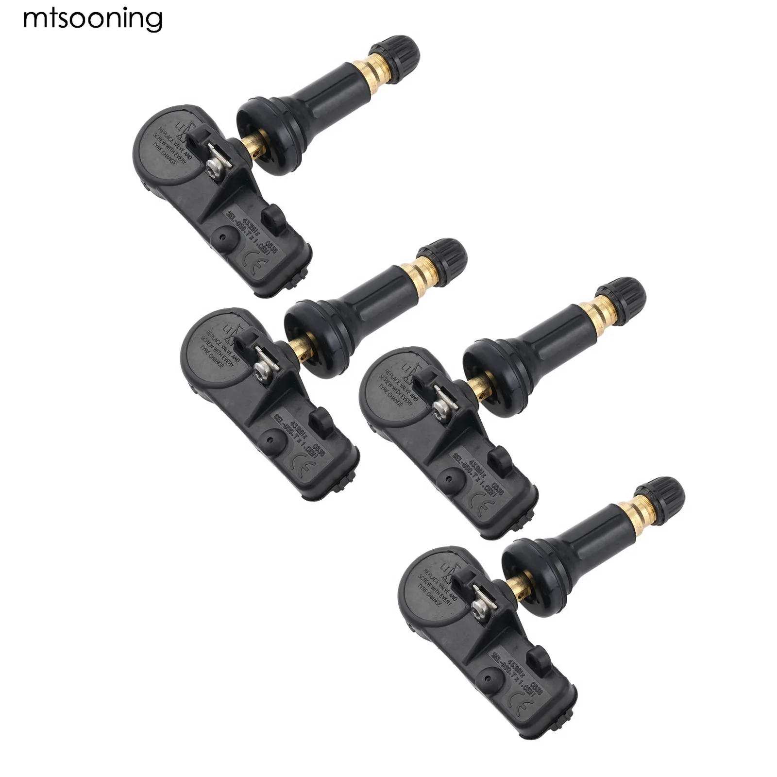 mtsooning 4Pcs Tire Pressure Sensor TMPS 9673860880 433MHz For 2006-2013 Citroen C4 DS4 DS5 Jumper Peugeot 3008 307 308 5008 RCZ