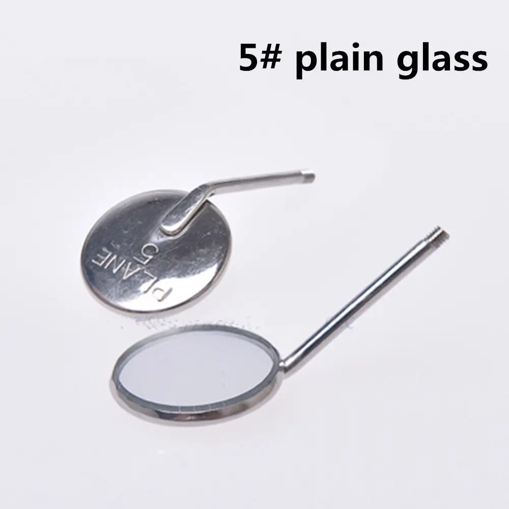 10pcs Plain Glass / Magnify Mouth Lens With 1pc Mirror Handle Dental Supplies