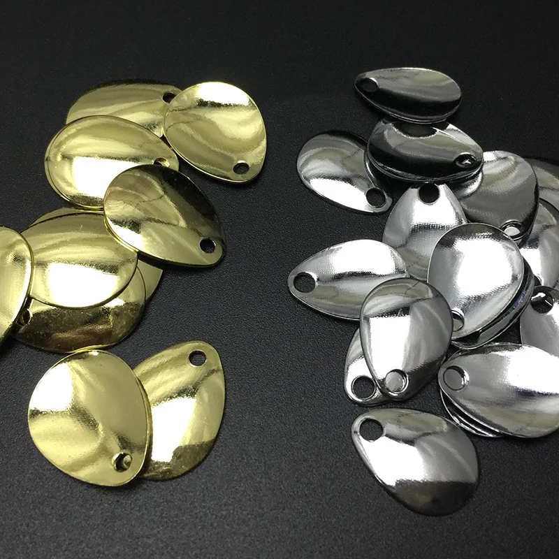 Fishing Spoon Lure Accessories Noisy Spoons for Spinner Bait Gold Silver Iron Silice 0.5g/0.8g