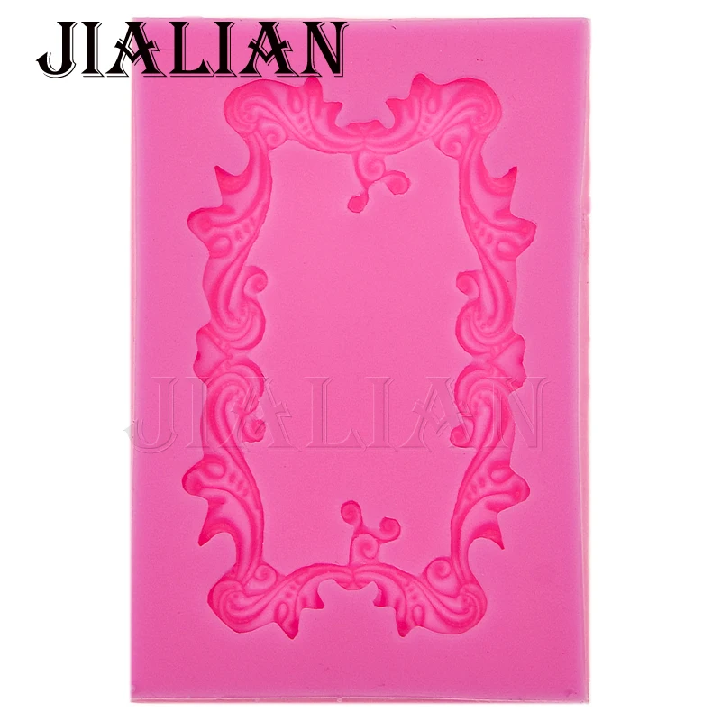 mirror/picture frame modelling 3D Silicone Molds Cake Decoration Fondant tools chocolate sugar art displays T0546