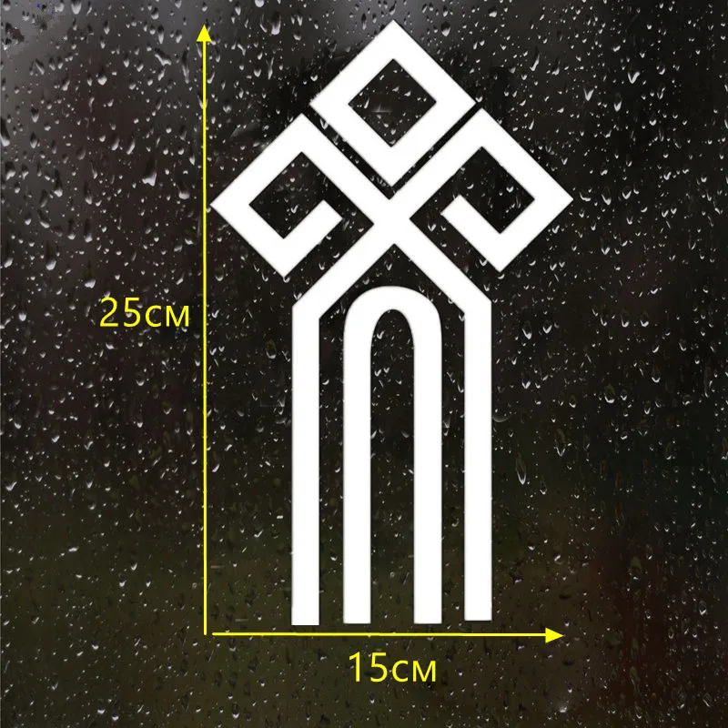 CS-1034#Various Sizes Chur Slavic symbol funny car sticker vinyl decal white/black for auto car stickers styling