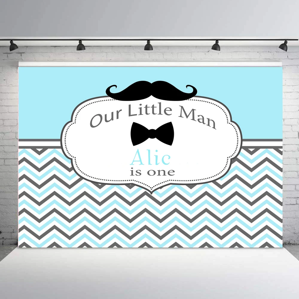 BEIPOTO Our Little man birthday party backdrop for photography photo background dessert table baby shower Mustache decor studio