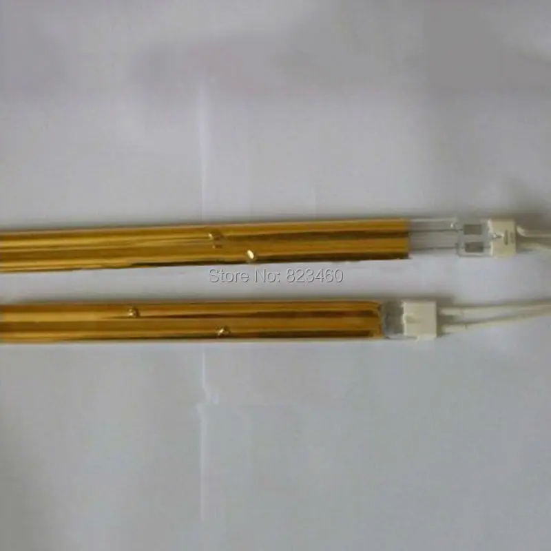 customized Twins Gold-plated Halogen Quartz Tube Double Infrared Emitter Heating Element 2-IR Heater Gold Lamp