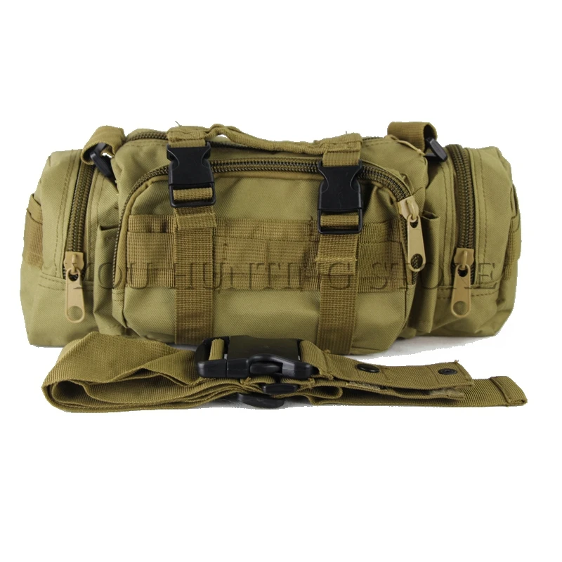 Outdoor Hunting Equipment Bag Tactical Camping Hiking Bike Waist Hand Travel Shoulder Bag Black Green Tan CP ACU