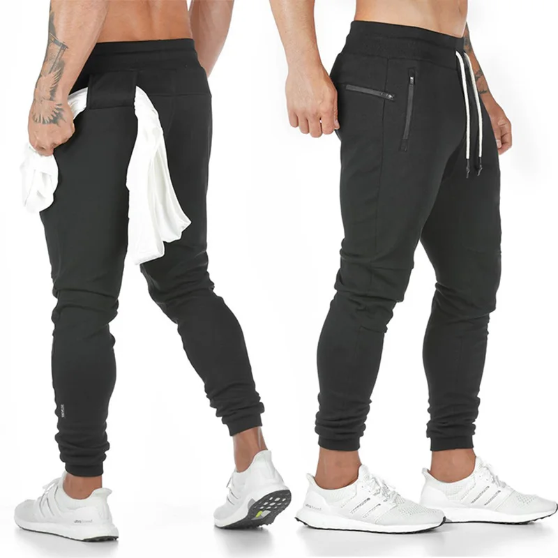 

Mens Casual Pants Fitness Men Sportswear Tracksuit Bottoms Skinny Sweatpants Trousers Black Gyms Track Pants Size M-XXXL