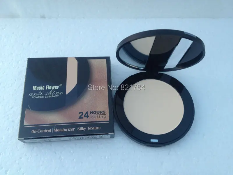 Music flower khoáng ép powdermakeup press powder đường viền nhỏ gọn che khuyết điểm khuôn mặt cơ sở oil-control silky texture 10 gam