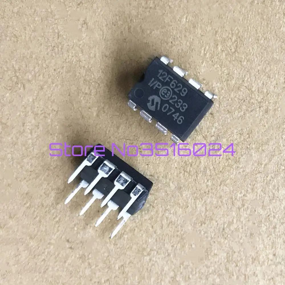 Freies verschiffen 50 stücke PIC12F629-I/P,PIC12F629-E/P PIC12F629 12F629 DIP8 Original IC chip Chipset