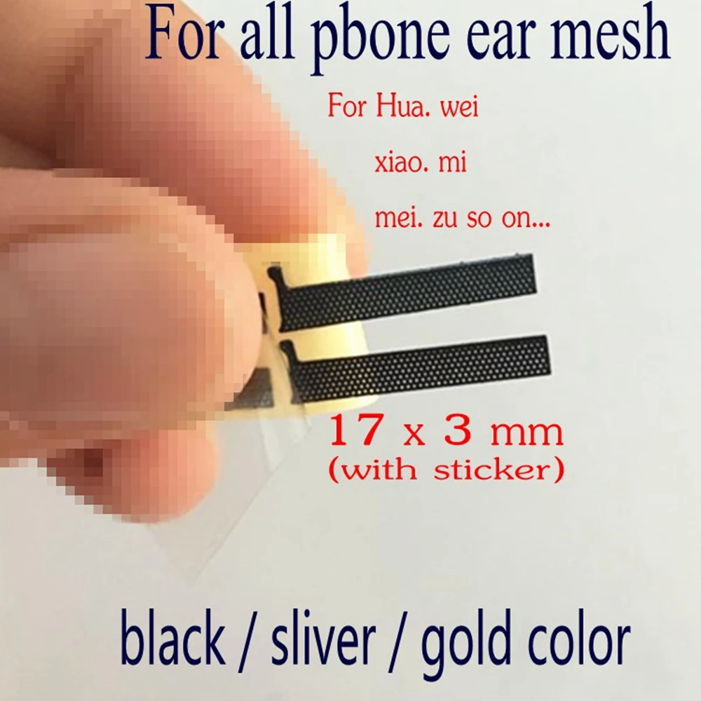 20pcs 17*3mm  Adhesive Ear Speaker Earpiece Anti Dust Screen Mesh for huawei OPPO xiaomi  Replacement for all phone ear mesh