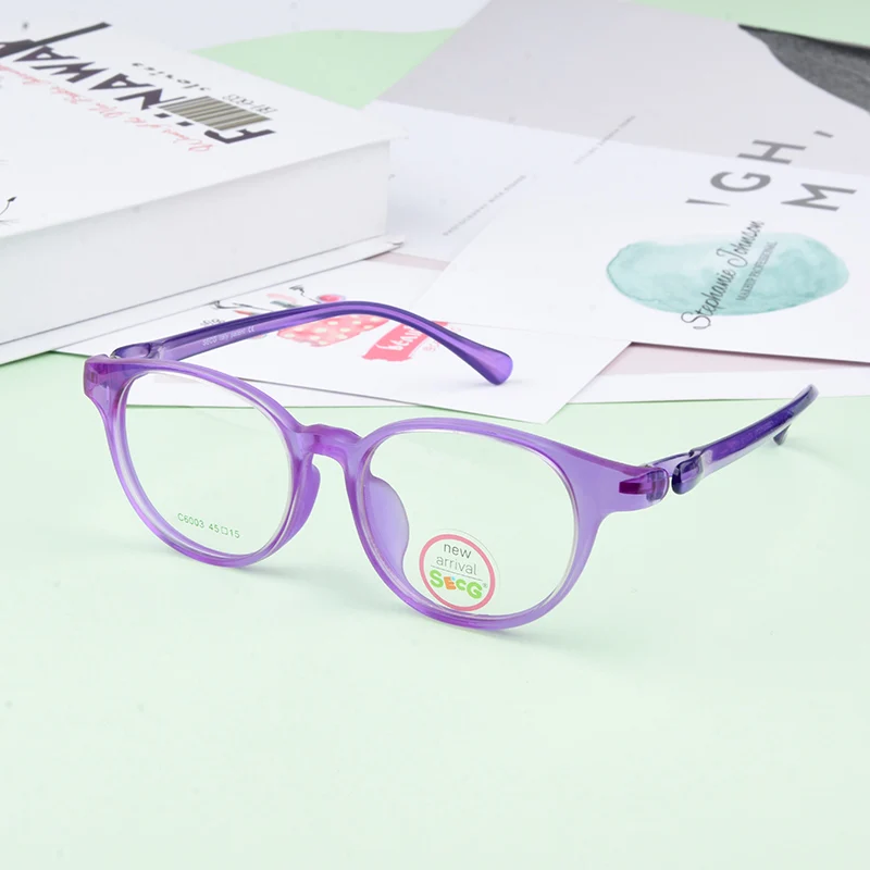 SECG lovely Kids Glasses Frame Children Girl Boy Soft silica Glasses Leg Myopia Eyeglass Frame Optical Eyewear Eyeglasses Frame