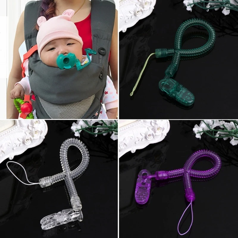 Baby Feeding Dummy Pacifier Clips Extend Length Plasitc Nipples Holder Teething Soother Holder Strap Chain Accessories Stroller