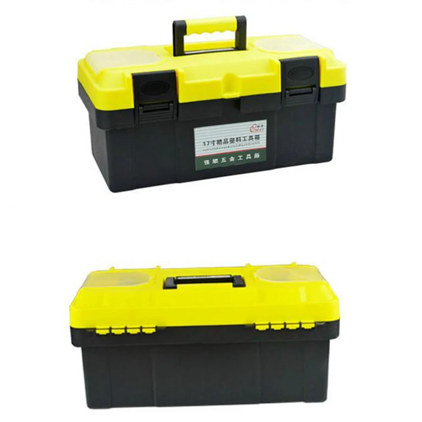 Multi-function ABS plastic tool box 14 inch 17 inch portable tool box for car tool home toolbox case for tools