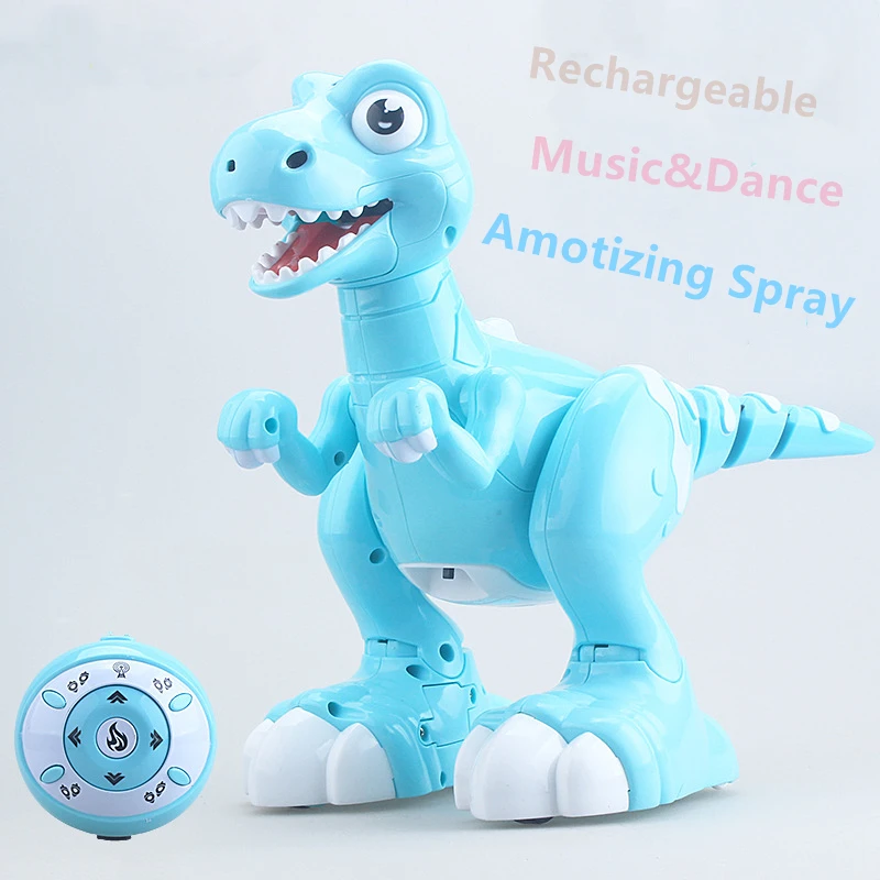 Novo inteligente elétrico spray andando dinossauro brinquedo 908b animatronic simulação de controle remoto jurássico rc dinossauro robô