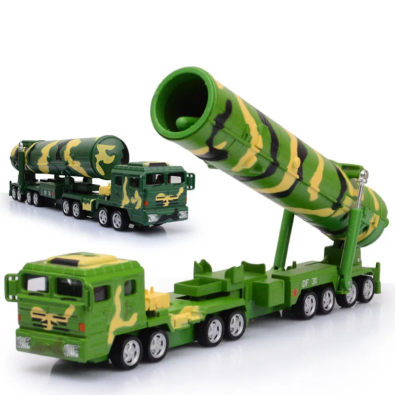 Sale 1:64 intercontinental ballistic missile alloy model,simulation die-casting sound and light pull back toy car,free shipping