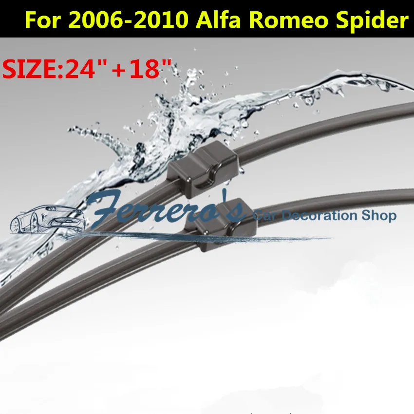 2pcs/Lot SG-003 Wiper Blades For 2006 2007 2008 2009 2010 Alfa Romeo Spider 939 24