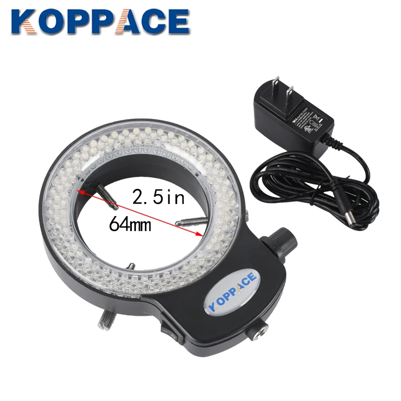 KOPPACE-مجهر تكبير استريو ثلاثي العينيات ، 2.1X-180X ، عدسة واسعة المجال 0.5X و 2.0X ، مع عدسة بارلو WF10X/20 WF20X/10