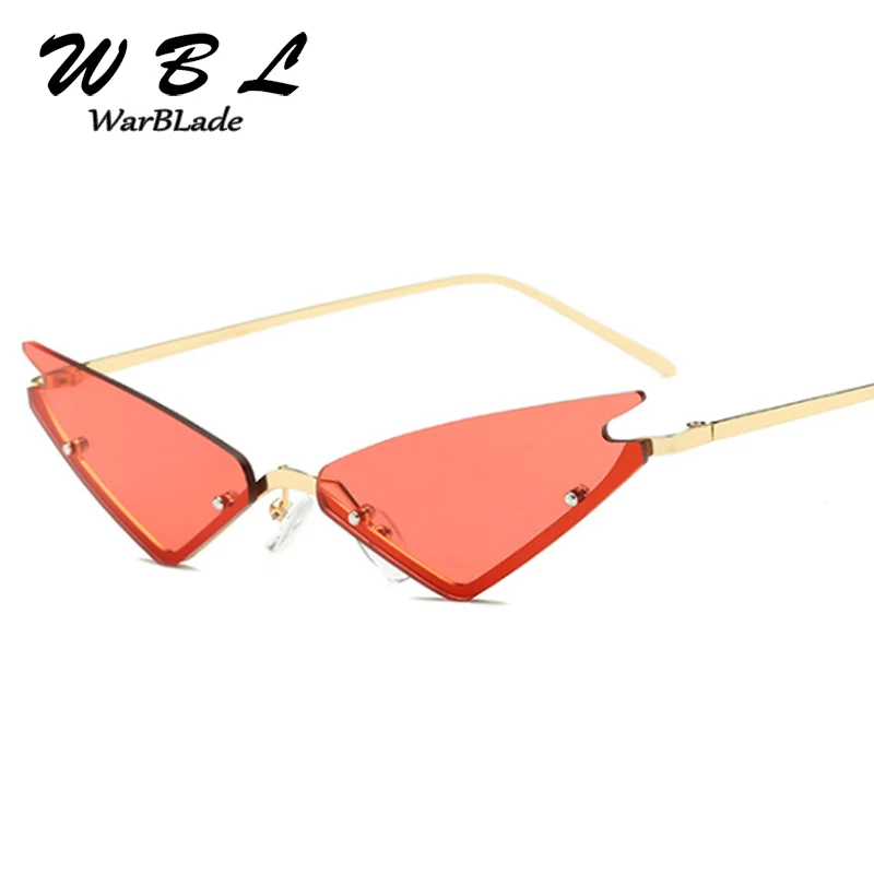 WarBLade High Quality Cat Eye Sunglasses Female Sun Glasses Metal Frame Mirror Ladies Shades 2019 Trending Eyewear Women New