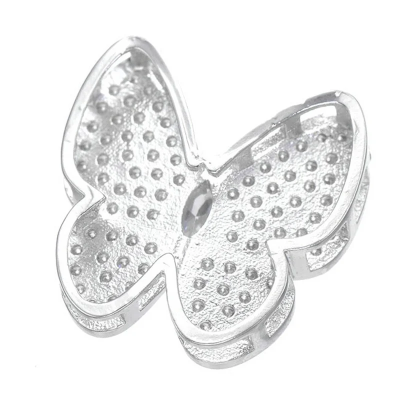 Hand Made Jewelry Accessories Copper Zircon Crystal Butterfly Spacer Charm Decoration Connectors For Jewelry Making Fittings