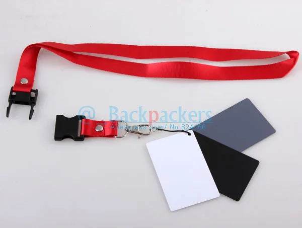 

10 Pieces 18% Black White Gray Card Camera White Balance Exposure Card Accessories With Strap Photo Studio