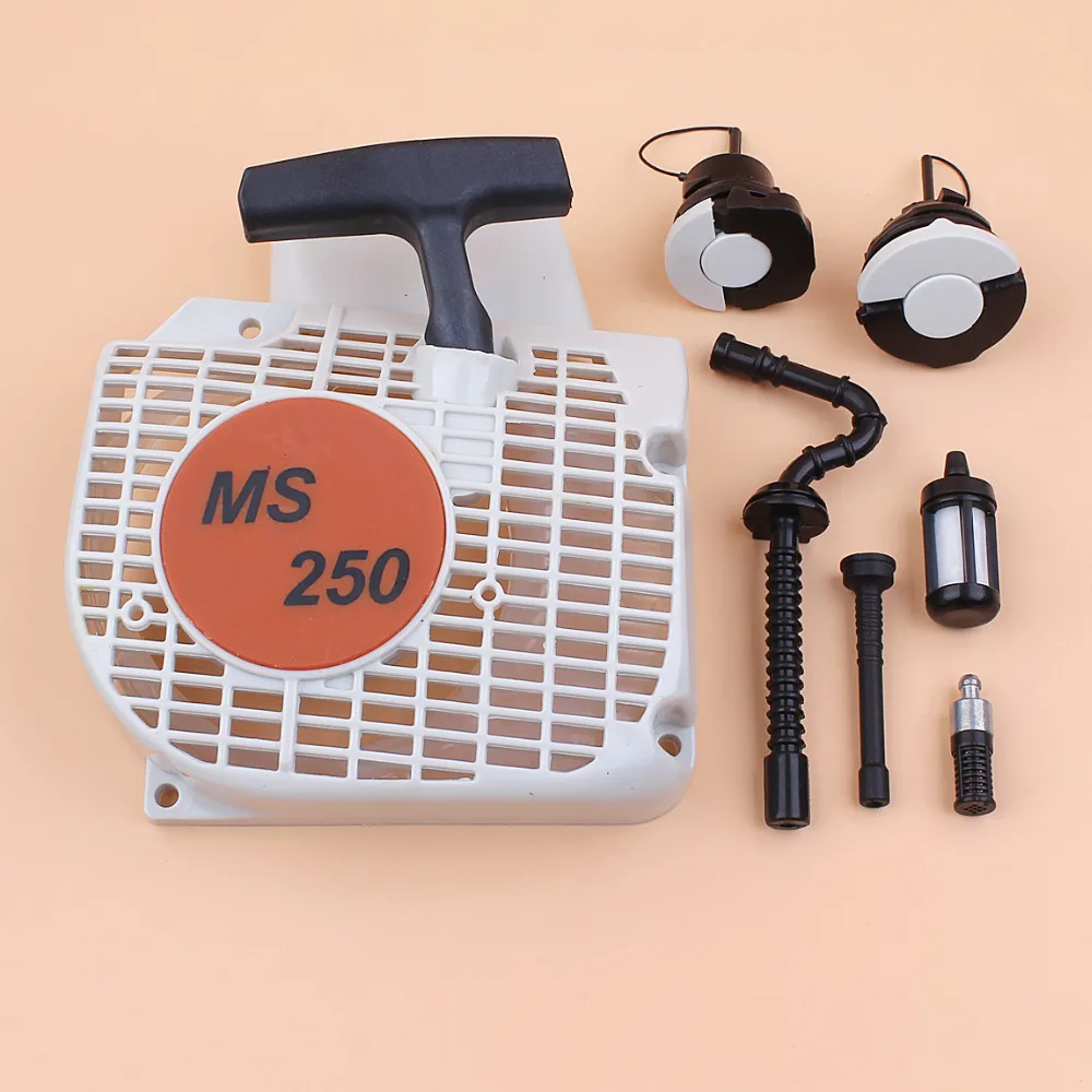 Recoil Starter Fuel Oil Tank Cap Hose Line Filter Kit For STIHL MS210 MS230 MS250 MS 250 230 210 Chainsaw Spares Parts