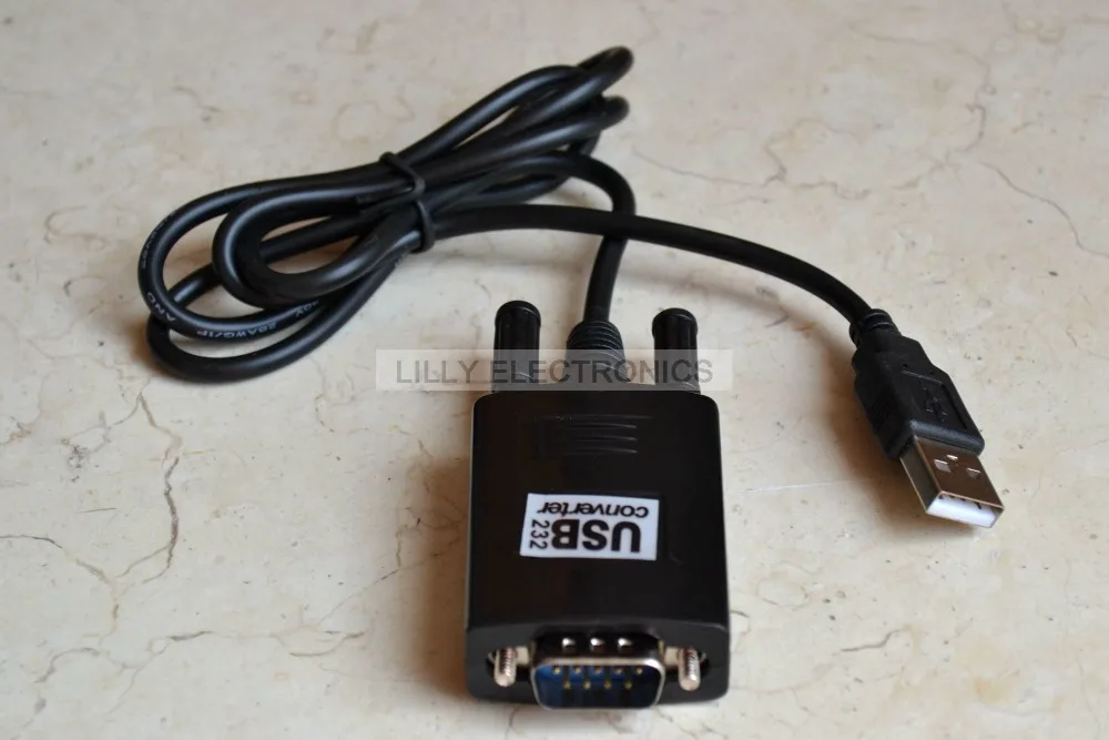 Adaptador de conversión Serial de puerto USB 2,0 a 9 pines RS232 COM