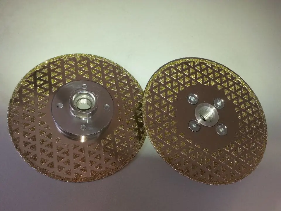 125mm 5'' diamond cutting and grinding discs for marble granite with flange double sides coated with diamond