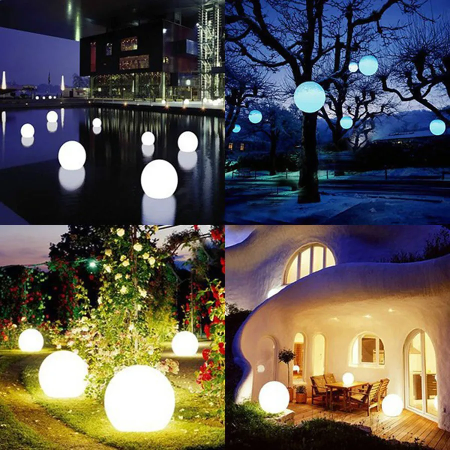 LED Outdoor Garden Decorative Ball Landscape Light Remote Control RGB Colorful Waterproof LED Pool Lawn Lamp Christmas Holiday