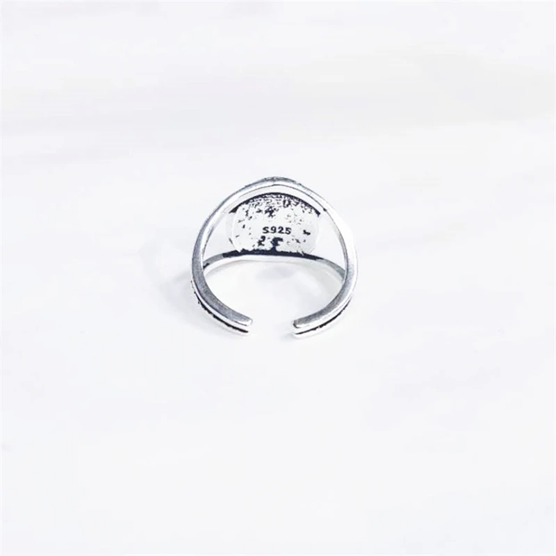 Vintage Steampunk Silverplating Indian Head Ring Motorcycle Finger Ring Men Women Rock Silver Color Rings Jewelry Drop Shipping