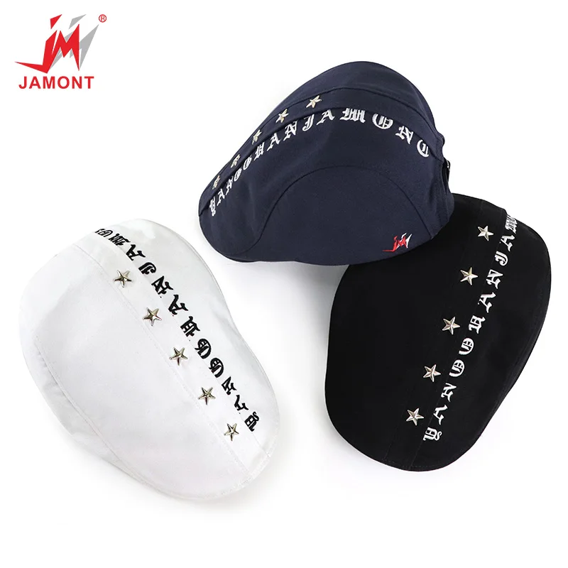 JAMONT Fashion Men Women Beret Hat Casquette Cap Cotton Hats For Men Visors Casual Sun Hat Gorras Planas Flat Caps Adjustable