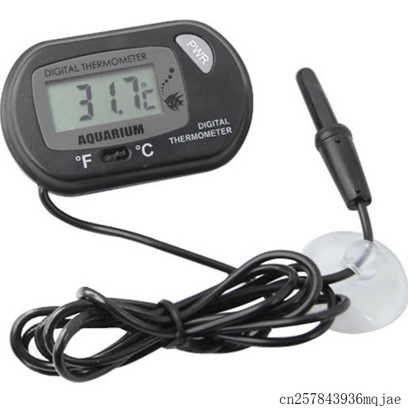 100pcs Fish Aquarium Thermometer Digital LCD Display Reptile Terrarium Temperature Thermometer Probe Meter fridge