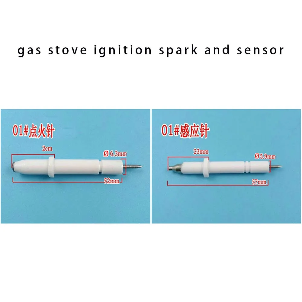 2 pcs/set  01#Gas cooktop ceramic spark electrode ignition sensor for stoves