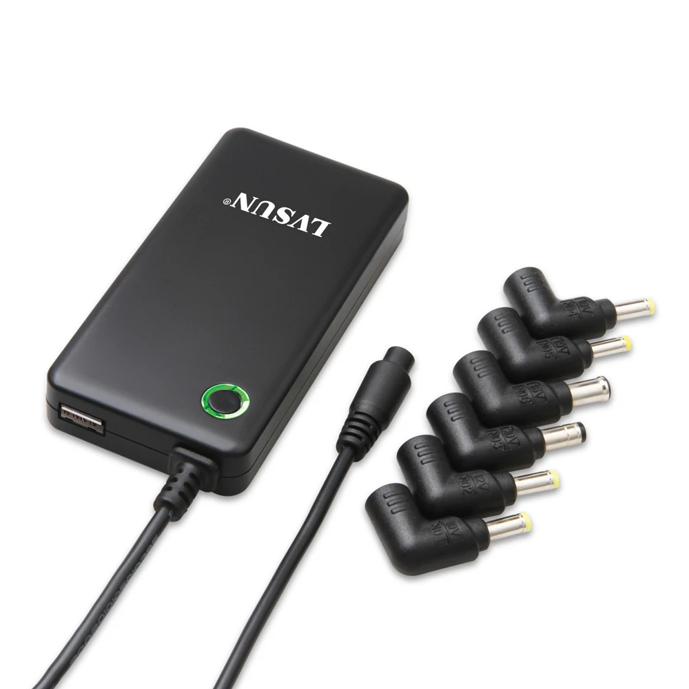 LVSUN 40W Siêu Mỏng Du Lịch Điện AC Đa Năng Adapter Dành Cho Laptop Acer Aspire One 751 533 A150 D150 D250 với 8 Giá Rẻ Cổng Kết Nối