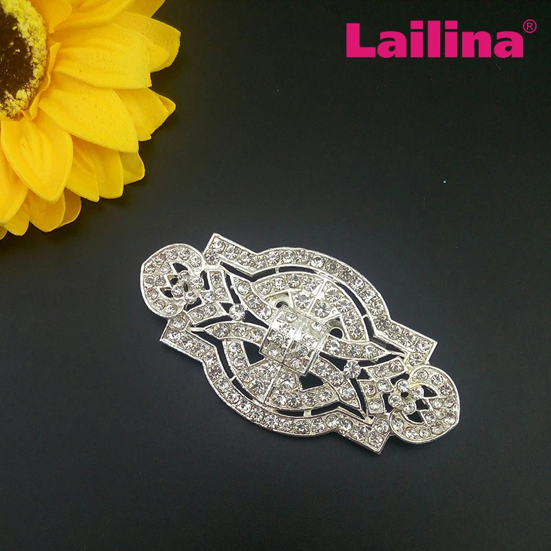 Newest Arrival 69mm Cheap Rhinestone flower Shape Brooch Shinning Wedding Bouquet Brooch Jewelry