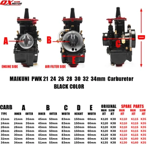 21mm 24 mm 26 mm 28 mm 30 mm 32 mm 34 mm 34 mm PWK -Düsenhacker 12 Hauptverkaufssymfolf -Moto -Teile - №10