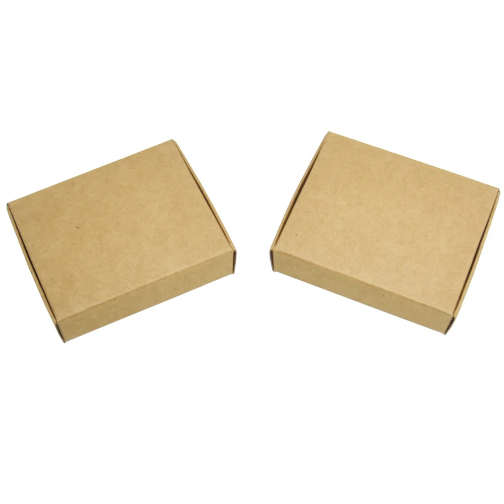 50 Pcs Brown Kraft Paper Boxes Wedding Christmas Favor Gift Box Jewelry Handmade Soap Package Cardboard Box Candy Boxes Decor