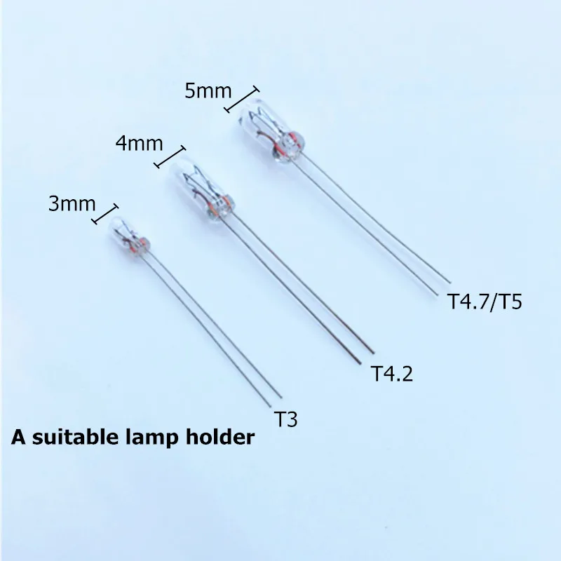 10 pcs T3 T4.2 T4.7 T5 car dashboard light instrument automobile door Wedge Gauge reading lamp bulb 12V-14V Car Styling