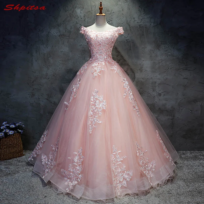 2020 rosa renda quinceanera vestidos de baile doce 16 inchado masquerade quinceanera vestidos de baile por 15 anos