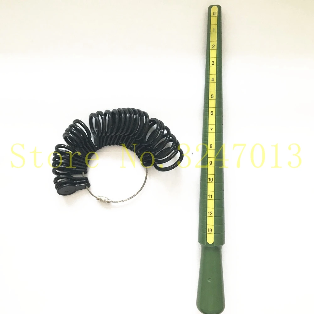 1 SET UNS größe Grün ring dorn mit ring sizer gauge