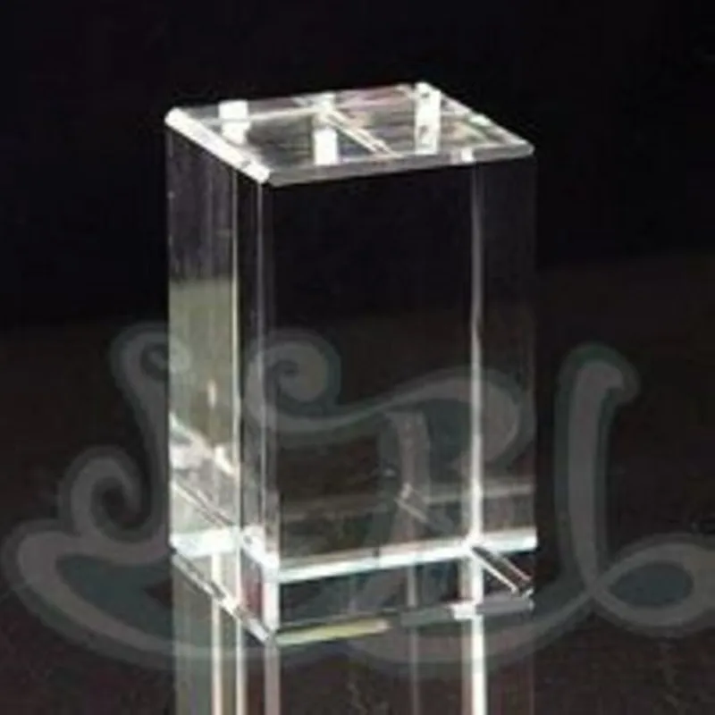 Wholesale 10pcs/50pcs/100pcs 40x40x60mm ,50x50x80mm,60x60x90mm Size Crystal Cuboid K9 Crystal Blank Block for 3d Laser Engraved