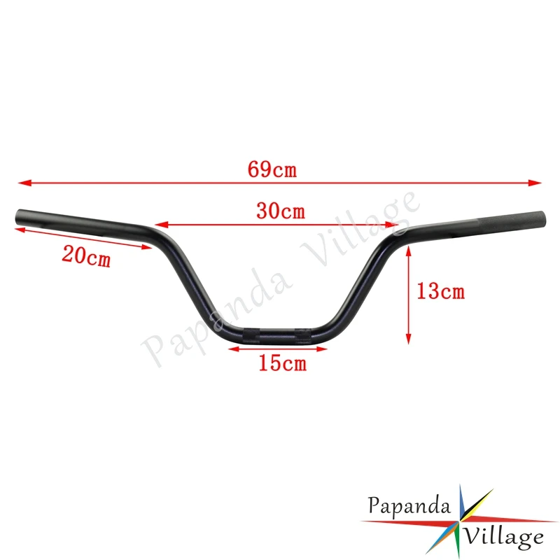 Papanda Motorcycle Black Aluminum 13cm Rises Bars 7/8\