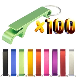 Lot 100 Stuks Gratis Aangepaste Aluminium Draagbare Blikopener Sleutelhanger Ring Blikopener Restaurant Promotie Giveaway Logo Geschenken