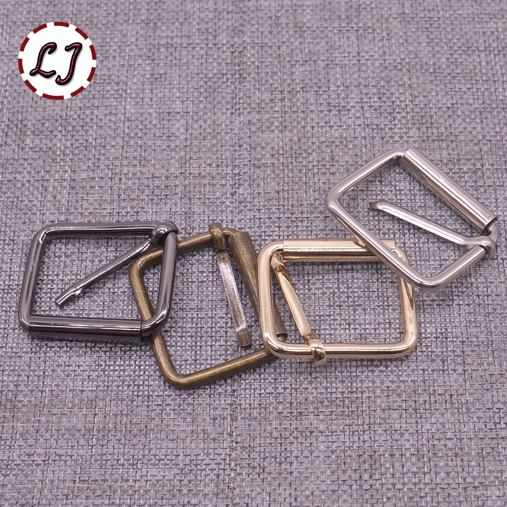 New 10pcs/lot 10mm/20mm/25mm/30mm/40mm silver bronze gold Square metal shoes bag Belt Buckles decoration DIY Accessory Sewing