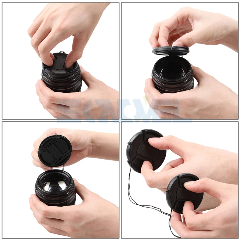 5 قطعة 49 مللي متر الجبهة عدسة قبعة المفاجئة لسوني A6500 A6300 A6000 A5000 NEX-3 NEX-5R NEX-5T مع E 55-210 NEX-7/E 18-55 NEX-6 عدسة