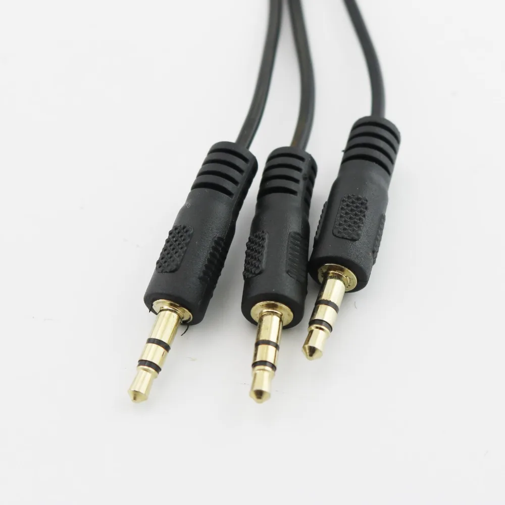 1x Gold Plated 3.5mm TRS Stereo Female 3 Pole Jack to 3x 1/8\