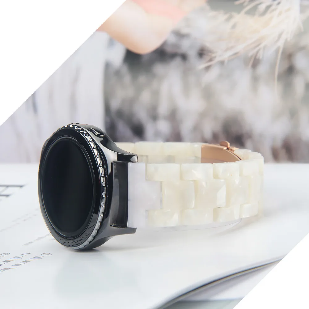 New Delicate Acetate Fiber Marbling สำหรับ Garmin Vivoactive3นาฬิกา20Mm เรซิ่นสายรัดข้อมือสำหรับ Huawei Watch